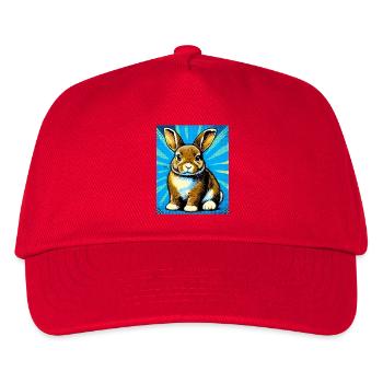 Kaninchen - Kinder Basecap - Rot - Vorne