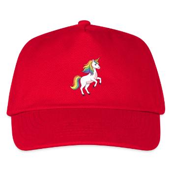 Rainbow Mane Unicorn - Kids’ Baseball Cap - red - Front