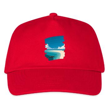 Beach Picture - Kids’ Baseball Cap - red - Front
