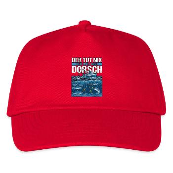 Der Will Dorsch Angeln - Kinder Basecap - Rot - Vorne