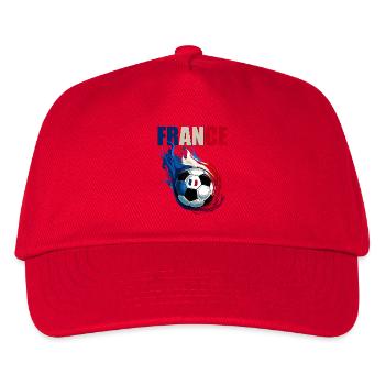 Frankreich Fußball Merch - Kinder Basecap - Rot - Vorne