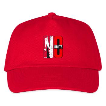 No Limits Schriftdesign - Kinder Basecap - Rot - Vorne