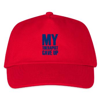 My Therapist Gave Up - Kids’ Baseball Cap - red - Front