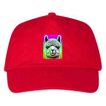 Alpaka - Kinder Basecap - Rot - Vorne