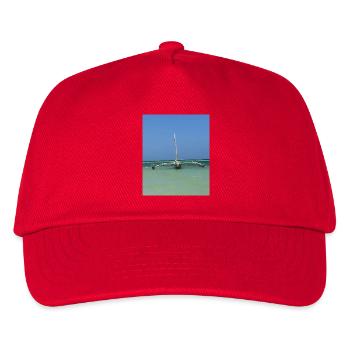 Schiffswracks über dem blauen Meer - Kinder Basecap - Rot - Vorne