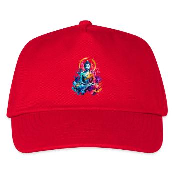 Buddha Meditation Color Splash - Kids’ Baseball Cap - red - Front