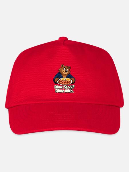 Frühstück mit Speck - Kinder Basecap - Rot