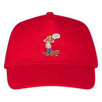 Humor-Builder: Der meckernde Profi - Kinder Basecap - Rot - Vorne