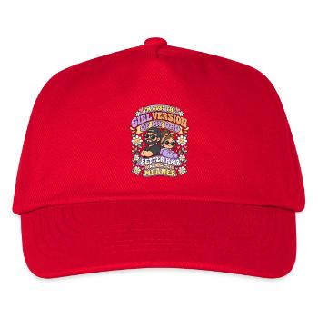 Mädchenversion von meinem Vater süßer Chibi-Vater - Kinder Basecap - Rot - Vorne