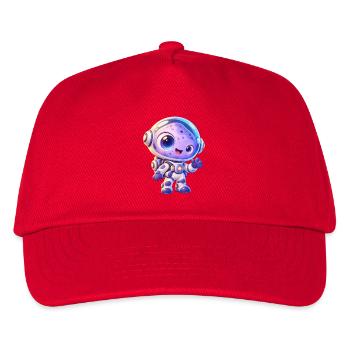 Kuscheliger Astronaut im All - Kinder Basecap - Rot - Vorne