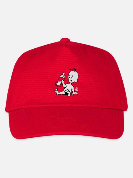 Baby with a milk bottle - Kids’ Baseball Cap - red