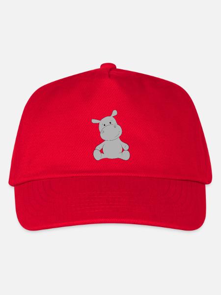 Nilpferd - Kinder Basecap - Rot