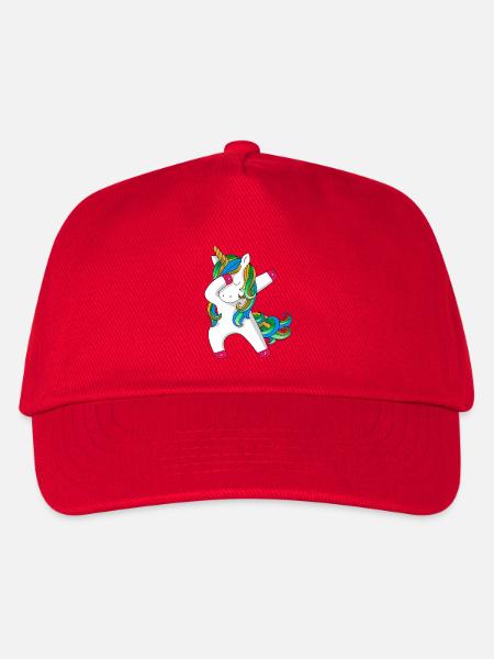 Einhorn Dabbing - Kinder Basecap - Rot