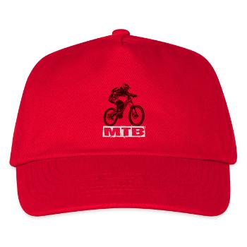 MTB - Kinder Basecap - Rot - Vorne