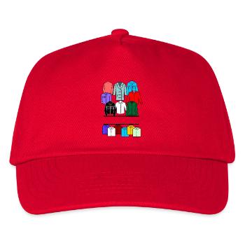 Logo des Herrenbekleidungsgeschäfts - Kinder Basecap - Rot - Vorne
