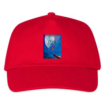 Blauer Traumfänger Netz - Kinder Basecap - Rot - Vorne