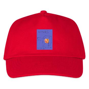Kubische Flammengrafik - Kinder Basecap - Rot - Vorne