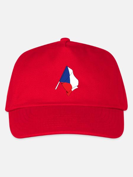 Flagge der Tschechischen Republik - Kinder Basecap - Rot