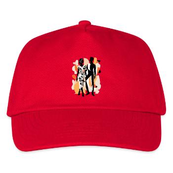 Abstrakte Kunst Mann und Frau - Kinder Basecap - Rot - Vorne