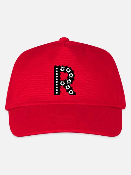 Buchstabe R - Kinder Basecap - Rot