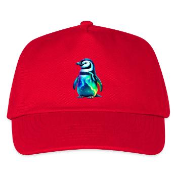 Aurora Borealis Pinguin - Kinder Basecap - Rot - Vorne