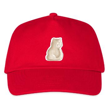 tired kitten - Kids’ Baseball Cap - red - Front