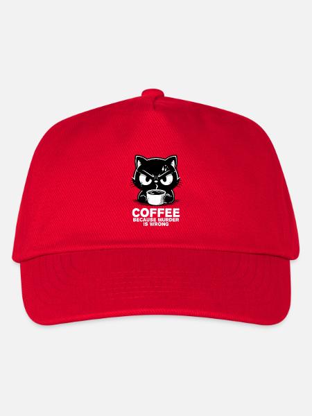 Mord ist falsch (dunkel) - Kinder Basecap - Rot