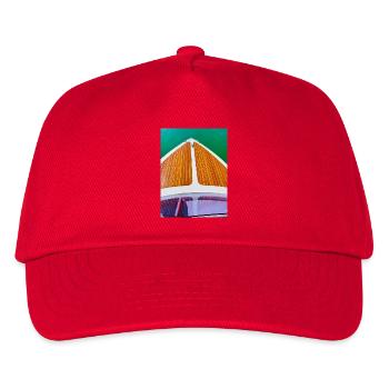 Motorboot - Kinder Basecap - Rot - Vorne