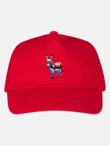 Esel-Maultier - Kinder Basecap - Rot