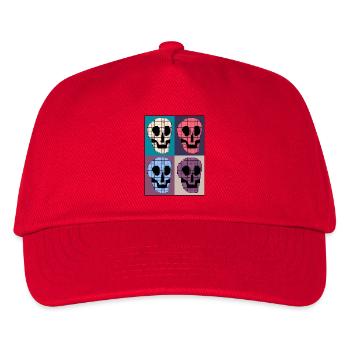 Carré de cranes - Casquette de baseball Enfant - rouge - Devant
