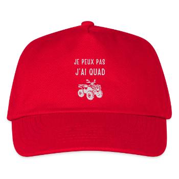 Ich kann kein Quad haben - Kinder Basecap - Rot - Vorne