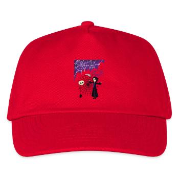 Grim Reaper in the spider's web - Kids’ Baseball Cap - red - Front