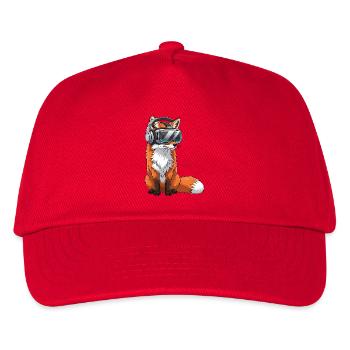 Fox Gamer Cartoon Player Réalité virtuelle - Casquette de baseball Enfant - rouge - Devant