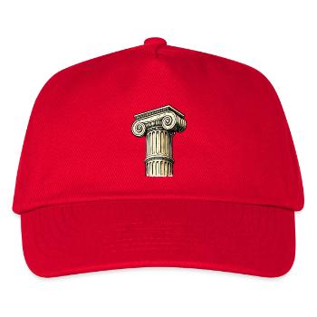Antikes Säulenkapitell Gravur - Kinder Basecap - Rot - Vorne