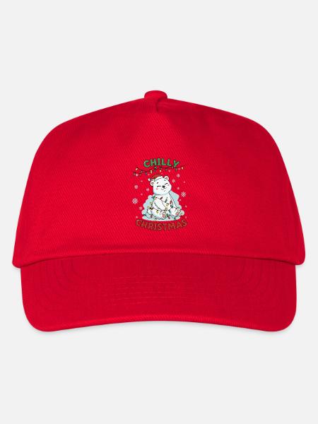 Niedlicher Weihnachts-Eisbär – Geschenk für Kinder - Kinder Basecap - Rot