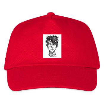 Doodle The Face - Kinder Basecap - Rot - Vorne