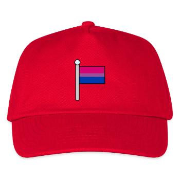 Bisexuelle Pride-Flagge - Kinder Basecap - Rot - Vorne