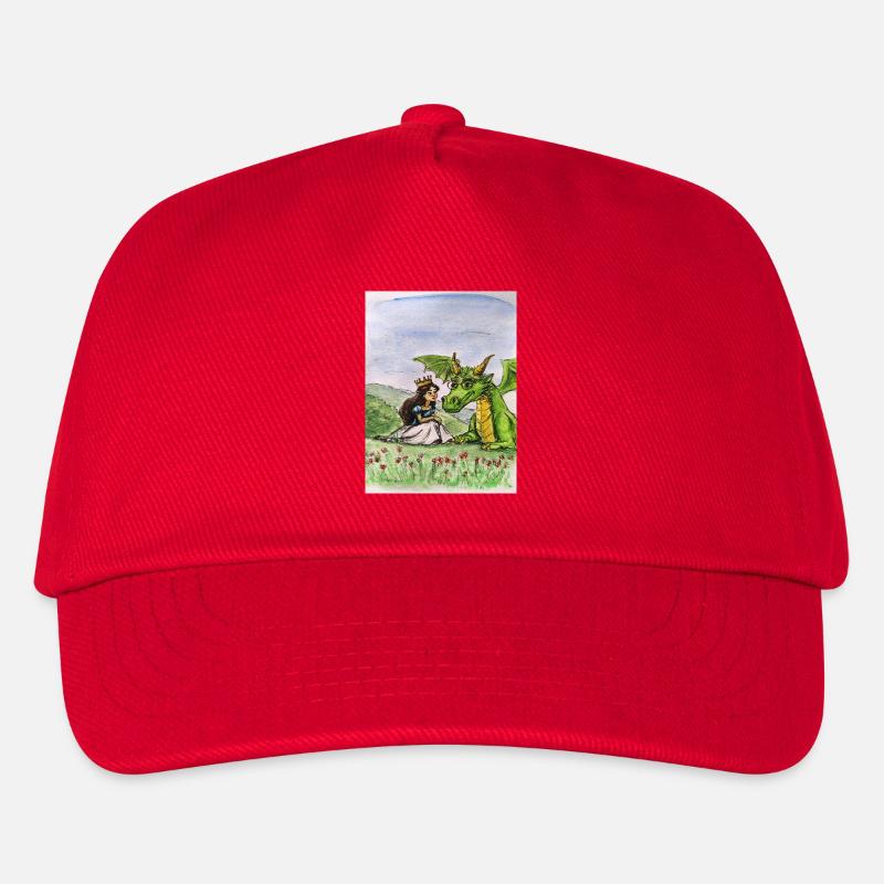 Prinzessin und Drachenwiese Bund - Kinder Basecap - Rot