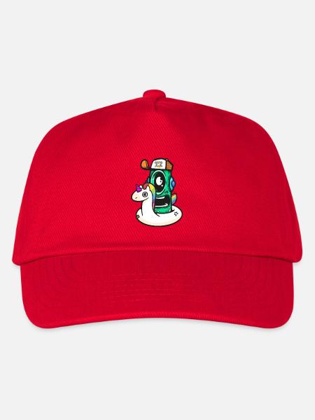 Unicorno Abenteuerroboter - Kinder Basecap - Rot