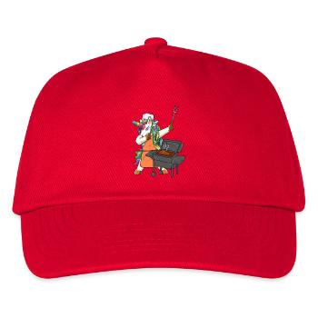 Dabbing Unicorn BBQ Grill Master Funny Barbecue - Kinder Basecap - Rot - Vorne