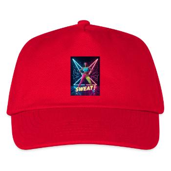 Sweat! Neon Aerobics – Electric Eighties Fitness - Kids’ Baseball Cap - red - Front