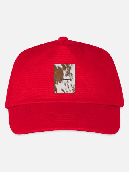 Braunes Kuhleder-Tagebuch - Kinder Basecap - Rot