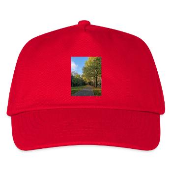 Autumn path through Lauballee - Kids’ Baseball Cap - red - Front