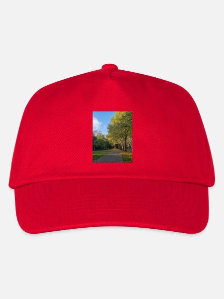 Herbstpfad durch Lauballee - Kinder Basecap - Rot