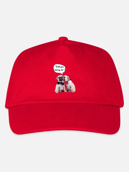 Willst du mich heiraten? - Kinder Basecap - Rot