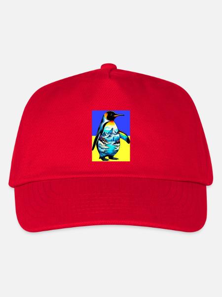 penguin - Kids’ Baseball Cap - red