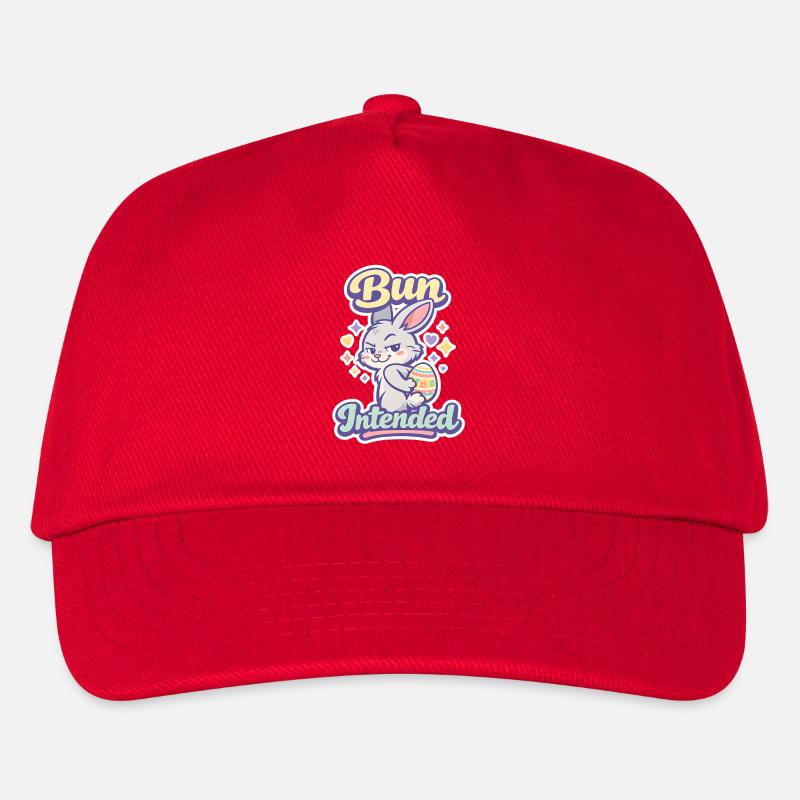 Bunny Bunny Spring Summer Easter Garden - Kids’ Baseball Cap - red