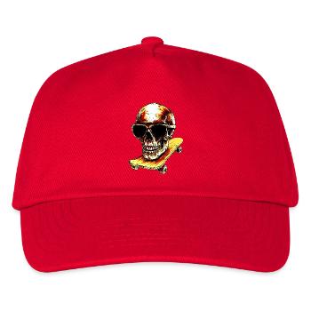Skateur Skull - Casquette de baseball Enfant - rouge - Devant