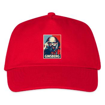 Allen Ginsberg Beat Poet Portrait in Retro Hues - Kids’ Baseball Cap - red - Front