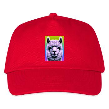 Alpaka - Kinder Basecap - Rot - Vorne